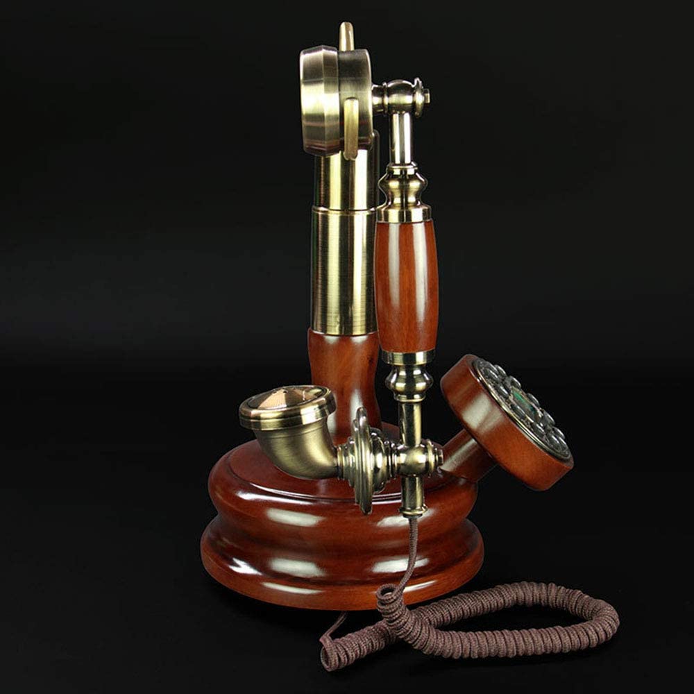 Telefon stacjonarny retro, antyczny telefon, staromodny, stacjonarny telefon cyfrowy, klasyczny europejski telefon stacjonarny retro, przewodowy z wiszącym zestawem słuchawkowym