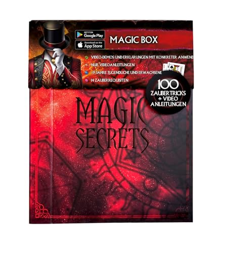 LUGY Magic Secrets - Zauberkasten für Erwachsene - 100 Professionelle Zaubertricks- Komplettes...