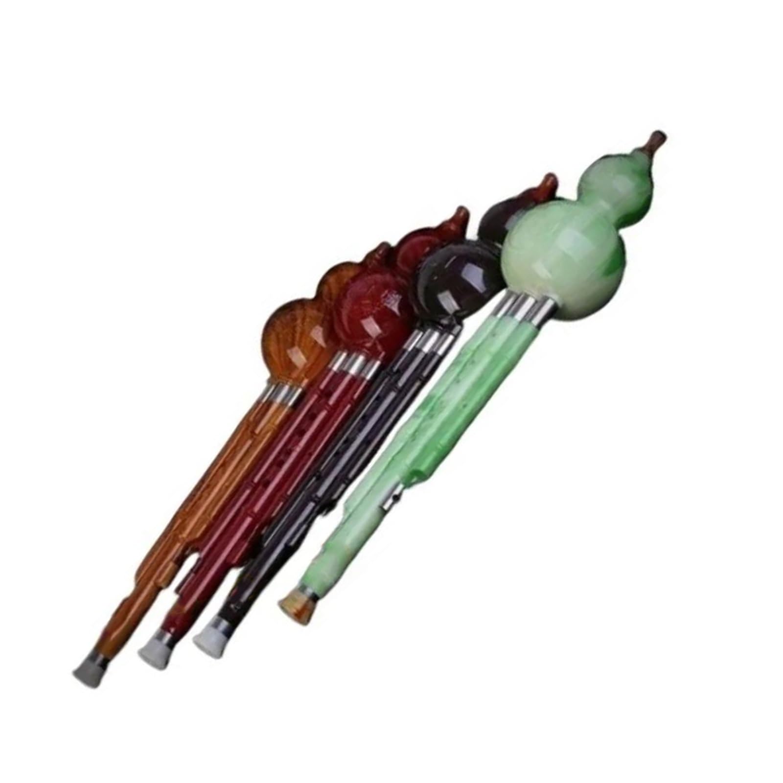 Strumento Portatile A Fiato E A Fiato In Si Bemolle O Do Hulusi In Resina Colorata(Wood B flat)