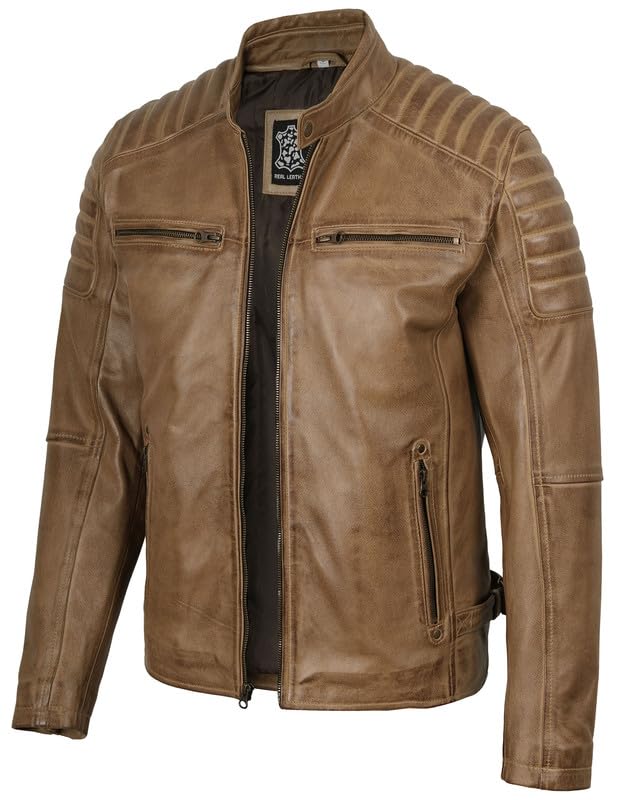 Image of Decrum Real Lambskin Mens Leather Jacket