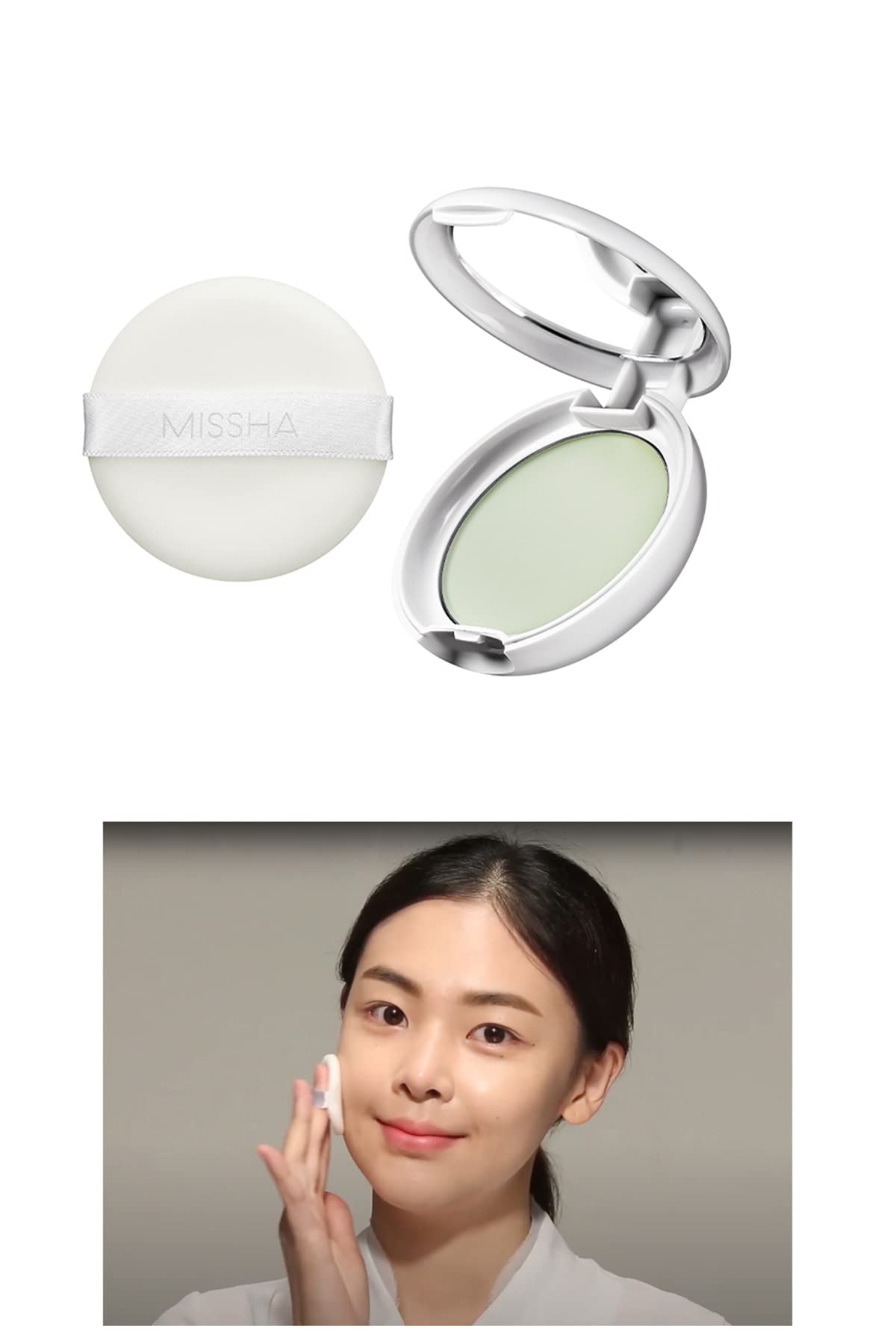 MISSHA Kızarıklık Karşıtı Ultra Hafif Sıkıştırılmış Pudra 8g Airy Pot Pressed Powder Mint