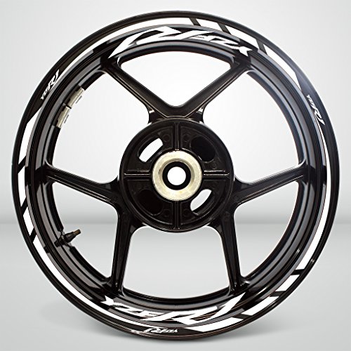 image for Stickman Vinyls Gloss White Motorcycle Rim Wheel Decal Accessory Stick