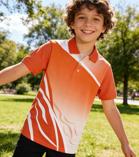 Image of uideazone Boys Polo Shirts Dry Fit Performance Golf Short Sleeve Casual School Uniform Size 5-14
