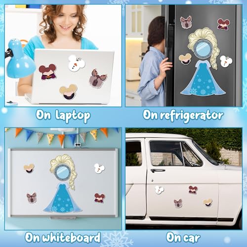 Set de 7 imanes decorativos temáticos princesa y crucero miniatura 5