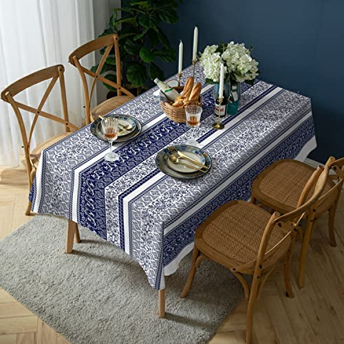 Gephbow Bohemian Rectangle Tablecloth 60X102Inch,Tablecloth Farmhouse Water Proof Polyester Table Cloth,Elegant Retro Bohemian Style Design Table Cloth For Dining/Party/Outdoor Decoration #TOP3