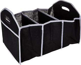 منظم شنطة عربية بتقسيم 3 عيون بحجم كبير قابل للطي لترتيب الأغراض اليومية وأدوات الطوارئ والسفر مناسب لكل أنواع السيارات وخامات متينة | من عام