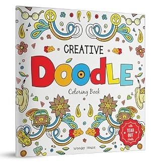 Book cover Creative Doodle Coloring Book: Children's Coloring Book With Tear Out Sheets