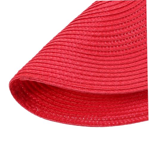 Sets de table tissés en coton lavables ronds bleu sarcelle rouge