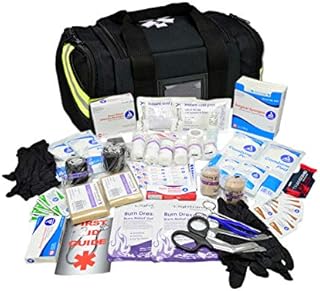Lightning X Value Compact Medic First Responder EMS/EMT Stocked Trauma Bag w/Basic Fill Kit A - Black