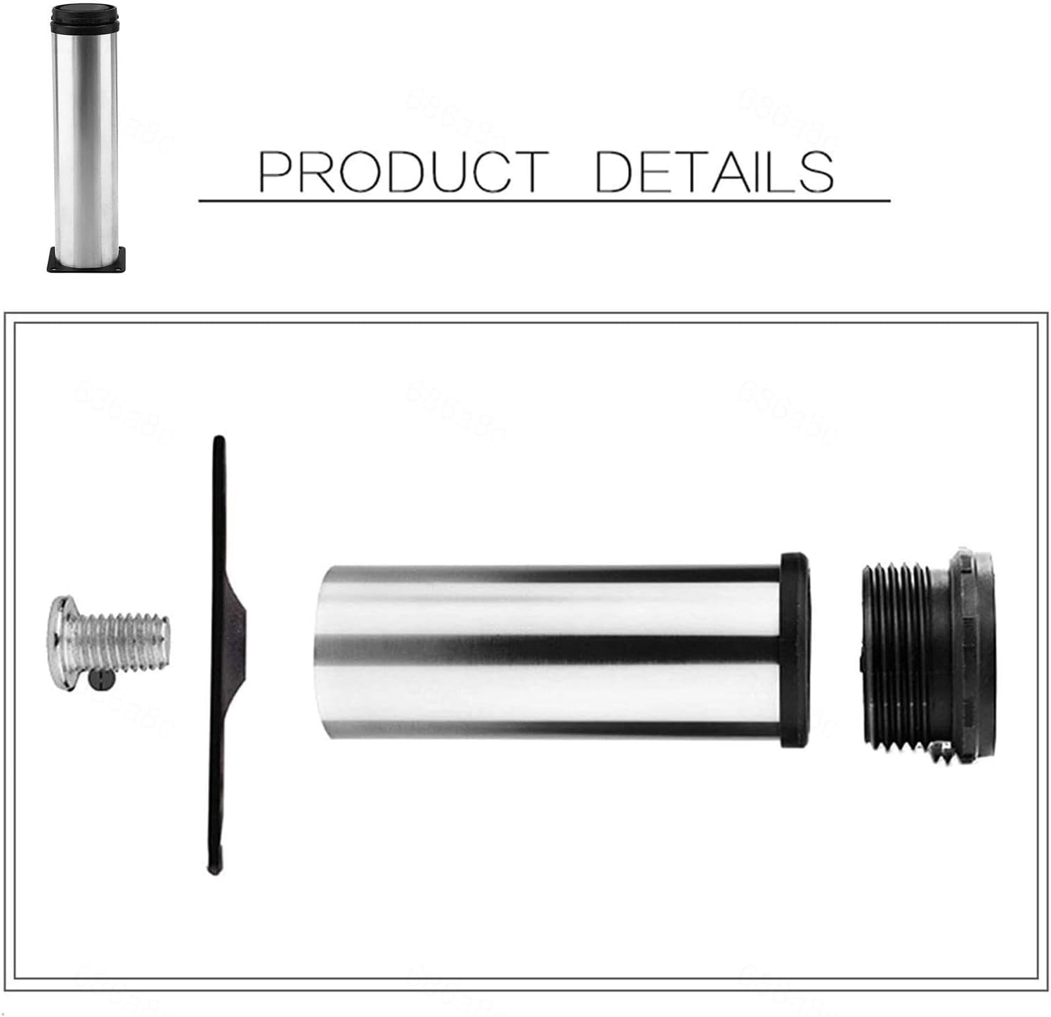 4 Pack Furniture Legs Sofa Legs Kitchen Cabinet Adjustable Feet Stainless Steel Legs for Table for Furniture, Kitchen, Desk, Table Legs, Furniture Legs,60mm(2.36in) ()