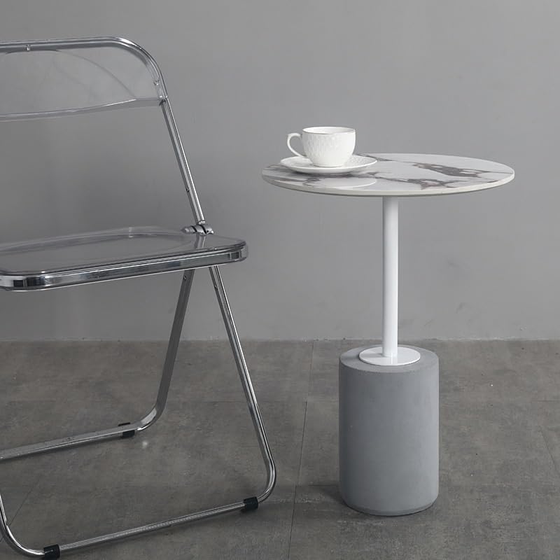 Table basse ronde salon mode nordique petite table d'appoint angle - 4