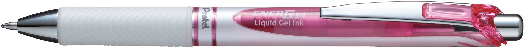 EnerGel Pearl Roller Ball Retractable Gel Pen, Pink Ink, Medium, 12/Pk, Sold as 1 Each