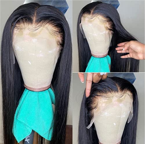 Swetcurly Lace Front Wigs Glueless Straight Synthetic Wigs Heat Resistant Long Straight Wigs Natural Hairline With Baby Hair For Black Women (24 Inch) #TOP1