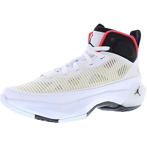 Nike Kid's Air Jordan XXXVII (GS) Basketball Shoe (White/Siren Red/Black, us_Footwear_Size_System, Big_Kid, Men, Numeric, Medium, Numeric_5_Point_5)