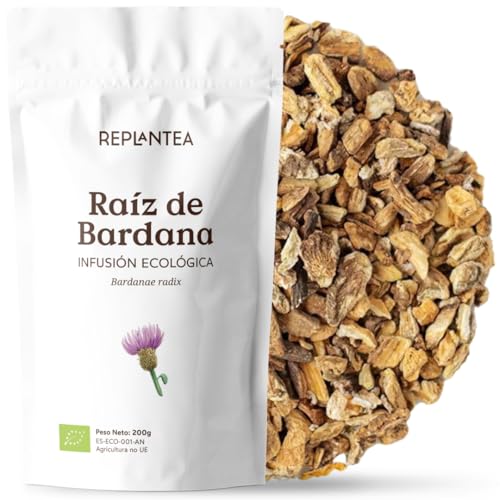 Infusión de Raíz de Bardana Ecológica (BIO) 200g | Tisana Depurativa y Detox | Apoyo Natural para el Bienestar de la Piel | 200g a Granel para 100 Tazas | REPLANTEA