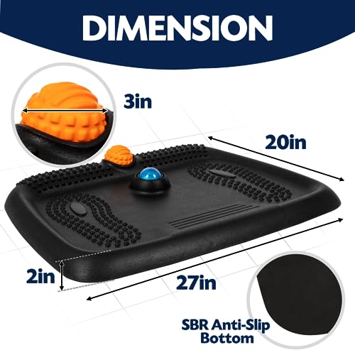 Dailylife PU-BK6750SQ Anti Fatigue Standing Mat By Dailylife, Comfort Standing Desk Mat, Ergonomic Stand Up Mat With 2 Massage Ball, Soft & Durable Floor Mat thumb #2