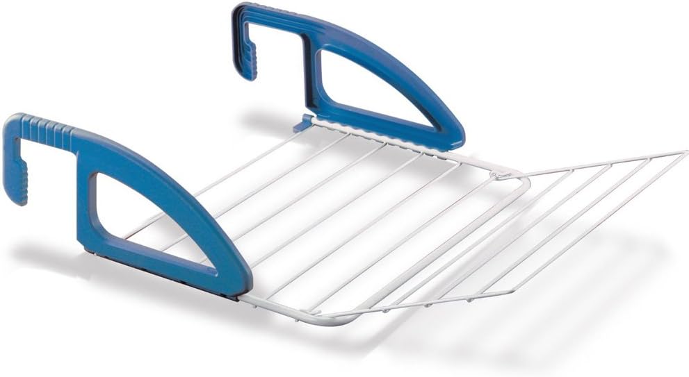 Metaltex Bries Laundry Airer with Folding Wing, Epotherm Coating, Blue, White