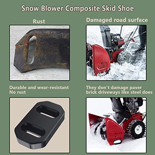 EZYPAK 2 Pack 106-4588-01 Snowblower Composite Skid Shoe - Compatible with Toro 106-4588-01 A107BD - Fits Model: 726, 826, 828, 926,37770, 37771, 37772, 38595 Snowblowers - Thumbnail 5