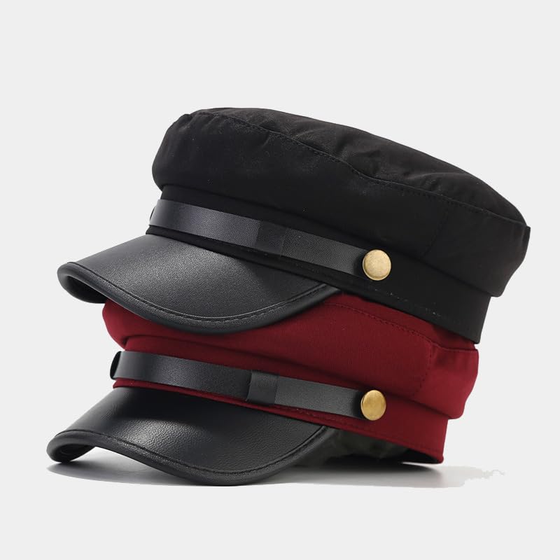 Image of Chauffeur Hat for Men Women Vintage Newsboy Cap Costume Hats Beret Cap