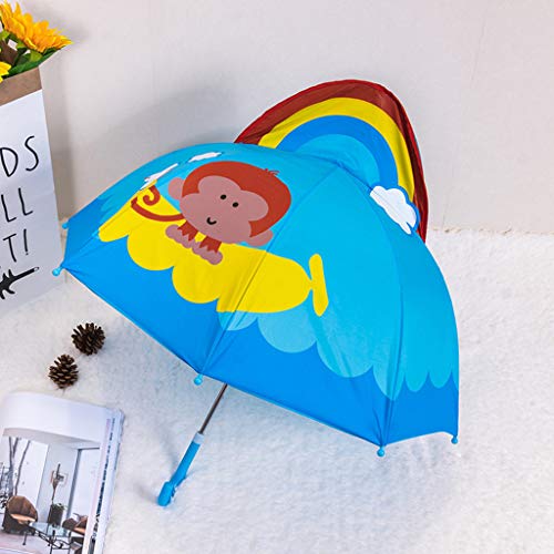angwang Guarda-chuva infantil, guarda-chuva infantil, meninos e meninas, desenho animado com orelhas