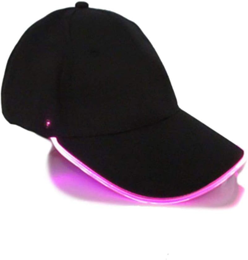 WINBST LED Hat Lighted Halloween Party Baseball Cap Festival Glow Cap Flash Light up Hat Black Fabric Party Hip-hop Stage Performance Golf Sports