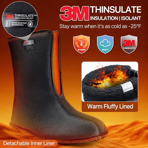 Image of FREE SOLDIER Mens Snow Boots Insulated Waterproof Hiking Winter Shoes Nonslip Outdoor Ankle Cold Weather Boots with Warm Inner