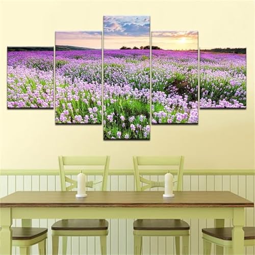 Diamond painting paysage de lavande pour créer une déco de chambre relaxante en strass