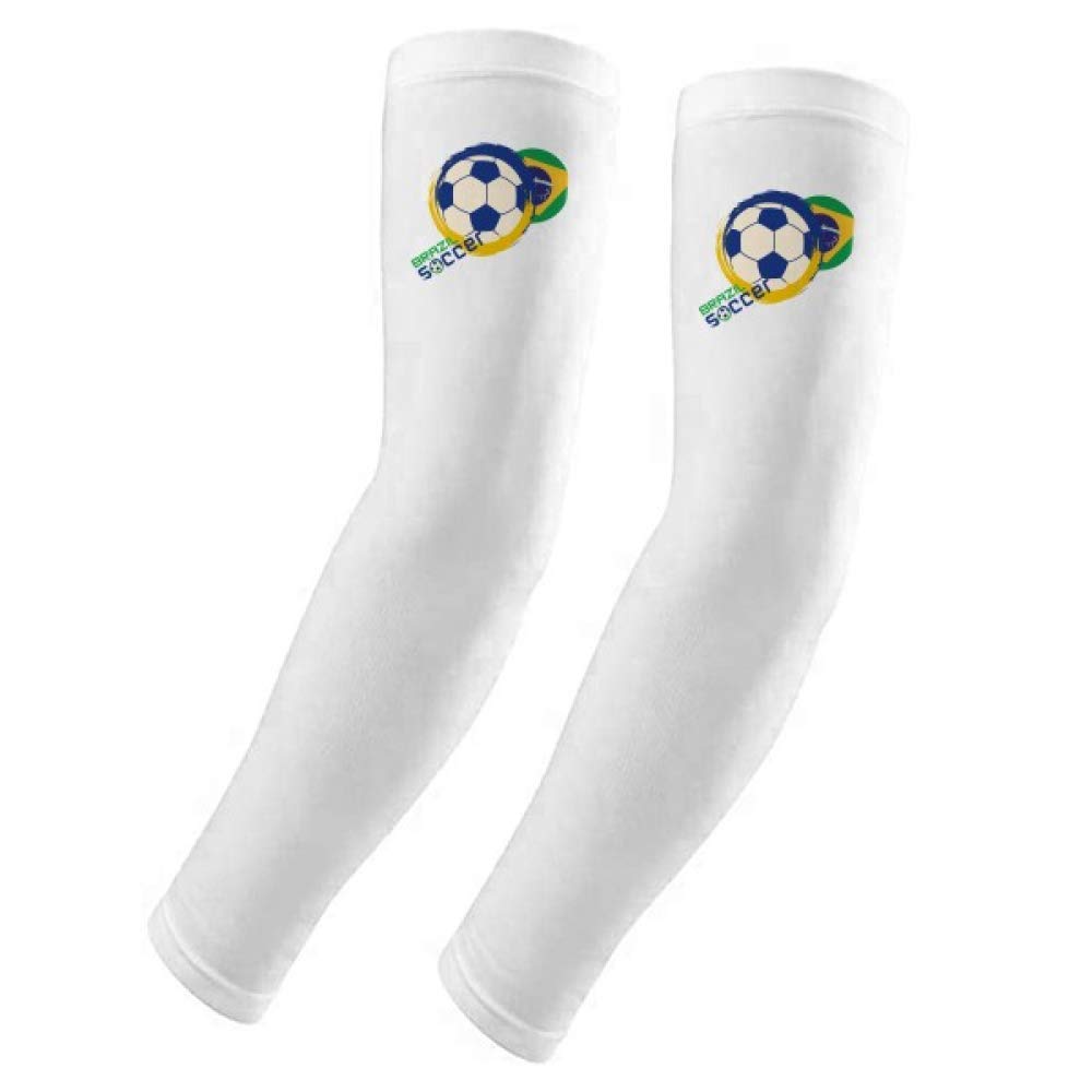 Evita quemaduras con las mangas de protección solar UV Brasil futbol para entrenar 5