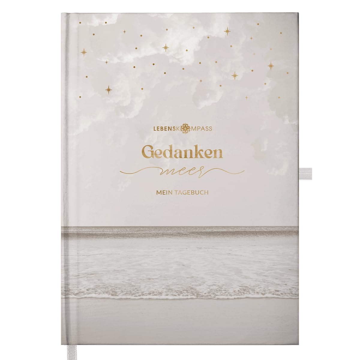 LEBENSKOMPASS® Gedankenmeer - Gedankentagebuch Ruhe - Tagebuch für Erwachsene - Gefühlstagebuch, Stimmungstagebuch zum Ausfüllen - Journal Buch für mehr Achtsamkeit im Alltag