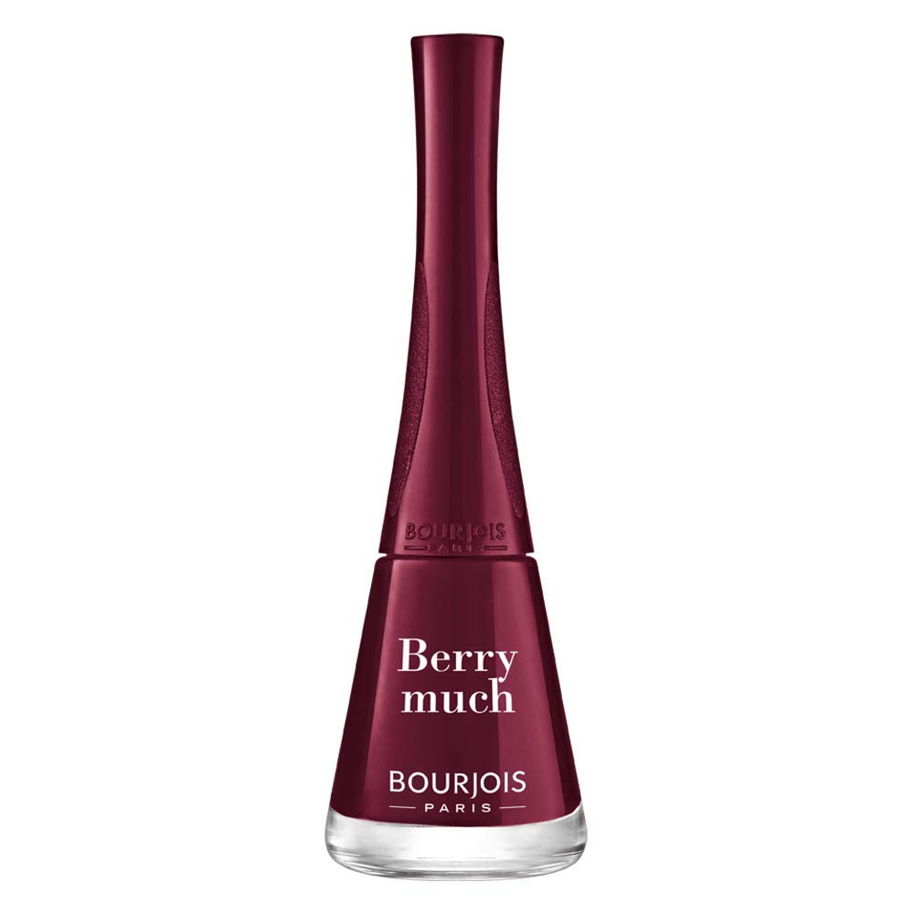 BOURJOIS - Vernis À Ongles 1 Seconde 07 Berry Much - Séchage Rapide En 50 Secondes - Pinceau Panoramique Anti Débordement - Application Facile - Couleur Intense - 9 ml