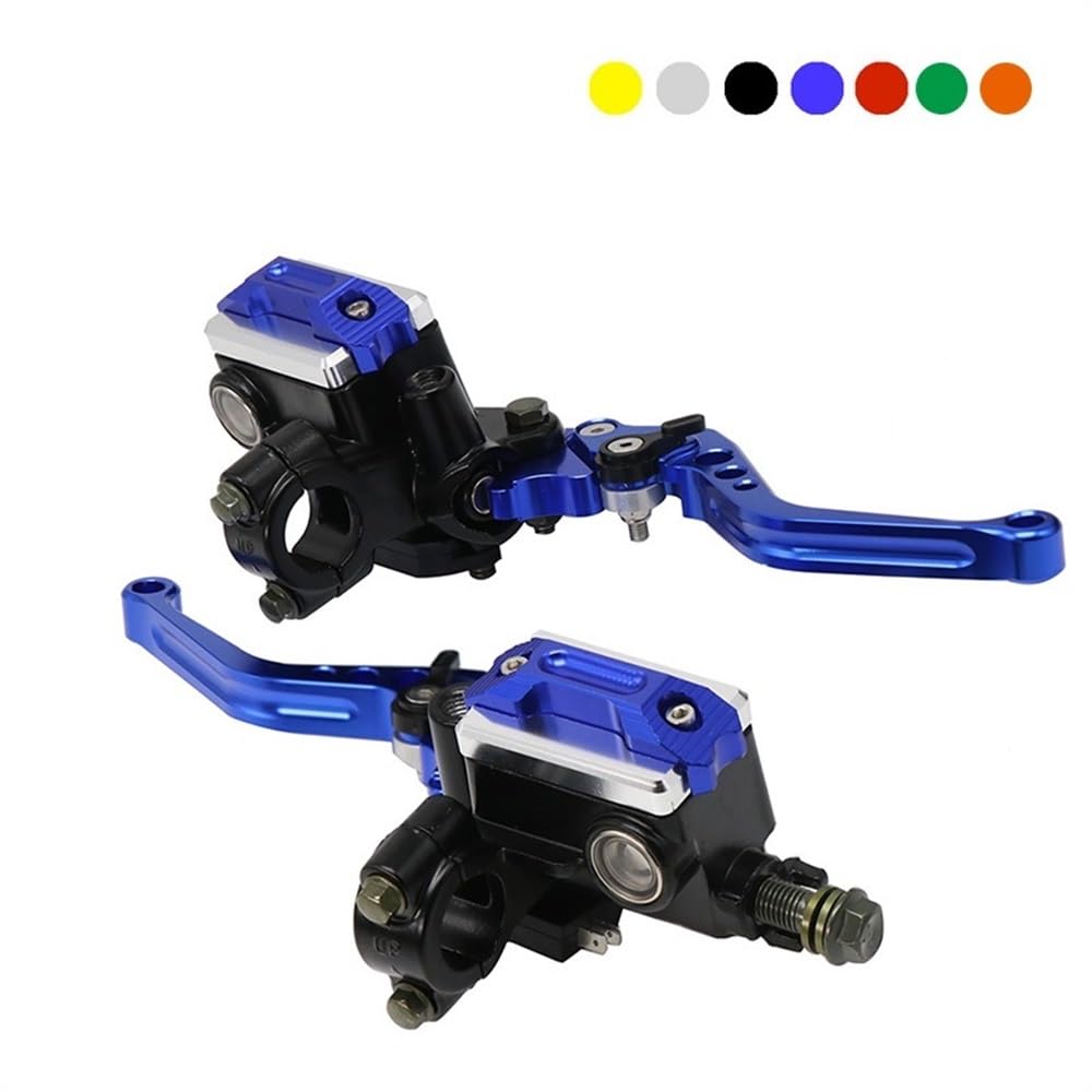 Leve Freno Frizione Moto 1 Pair 22mm Regolazione del Rullo Moto Leve Frizione del Freno della Frizione del Manubrio Universale Pompa del Freno Idraulico del Manubrio Leva Frizione(Silver)
