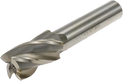 End Mill 1" Cutting Dia 3/4" Shank Dia Straight Shank 4 Flute End Mill Drill Bit