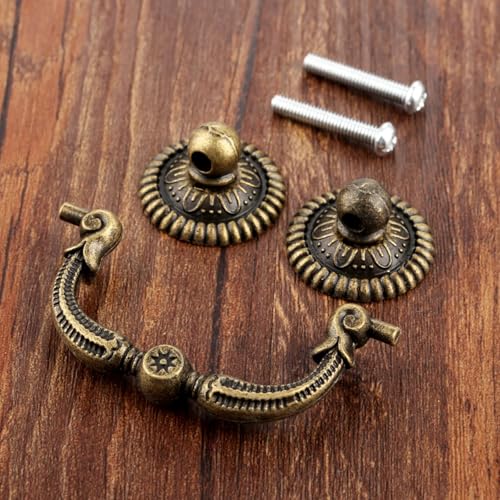 Manijas para muebles y pomos de cajón artesanales en bronce de 90x42 mm 7
