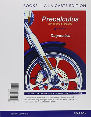 Precalculus: Functions and Graphs 0321791231 Book Cover