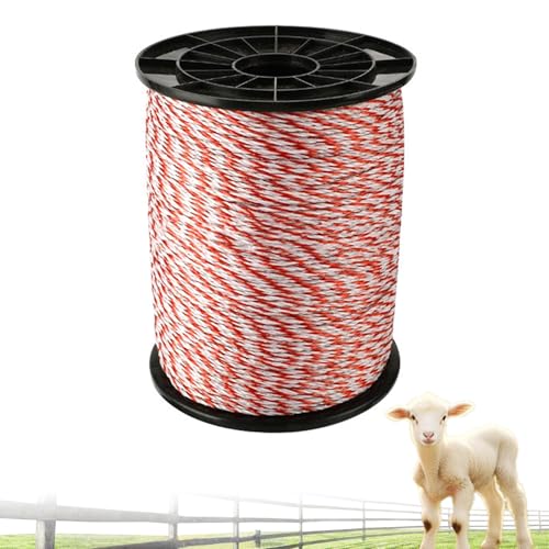 1000M Cuerda para Cerca Eléctrica,Cuerda Conductora para Cerca,Accesorios para Cerca Eléctrica para,Valla Electrificada para Animales Jabalí Vacas Caballos Perros
