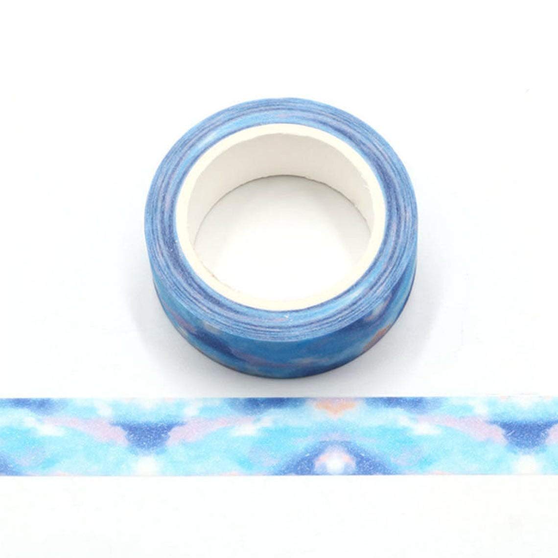 Syntego Blue Dreamy Frosted Washi Tape Decorative Masking Tape 15Mm X 5 Meters