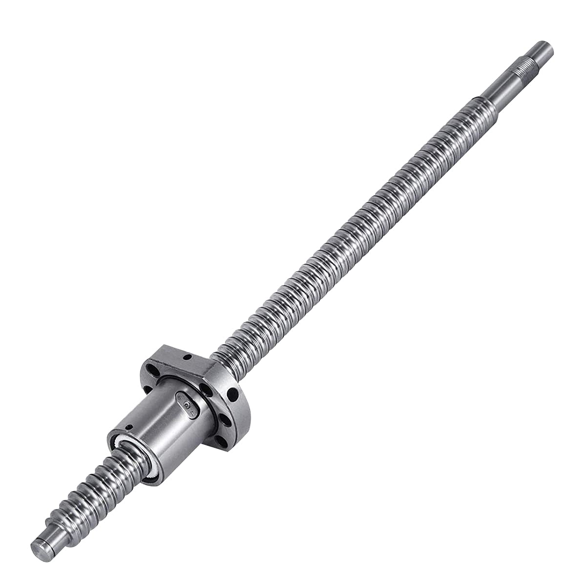 Vis à billes SFU1204 - 500 mm - Vis filetée en acier inoxydable - Sans embouts latéraux pour pièces CNC