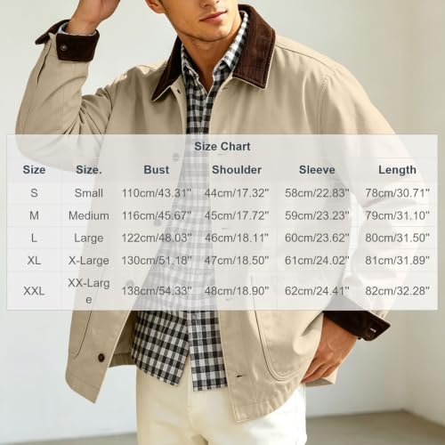fartey Mens Winter Jacket Collared Button Up Coats Fall Winter Outfits - image 6