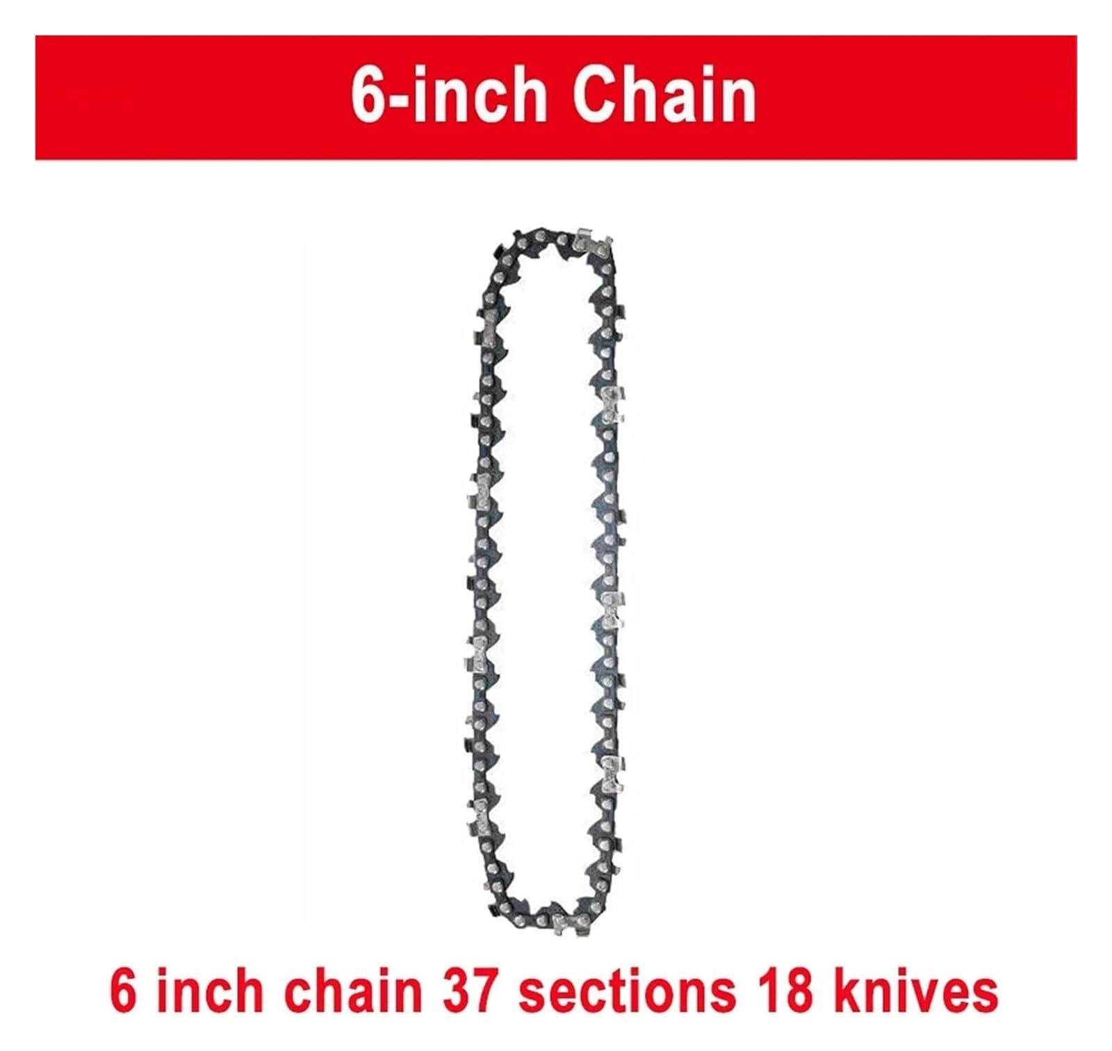 Sierra eléctrica de 6 pulgadas y 1/4"P, 37 nudos, 18 cuchillas, cadenas motosierra, hojas sierra for tala, cadena poda, accesorios for, corte madera .0522
