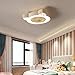 Invisibile La Stanza Dei Bambini Fan Light Creativo Ciao Kitty Plafoniera Muto Ventilatore Elettrico Leggero Ventola in ABS 46W LED Intelligente Con Telecomando Lampada Da Soffitto Ø58*H20cm,Bianca