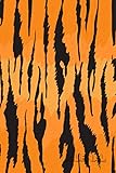  Journal: Tiger Print Skin (Strong Orange, Standy Brown & Brownish Black Colors) Hardcover Notebook 6x9 Diary Blank Lined Tiger Animal Fur Skin Texture