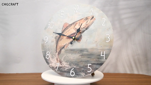 Horloge Murale Ronde Motif Tasse à Thé - 30x30cm - Sans Tic-tac - Pile AA - Décorative Pour Salon/cuisine - 9