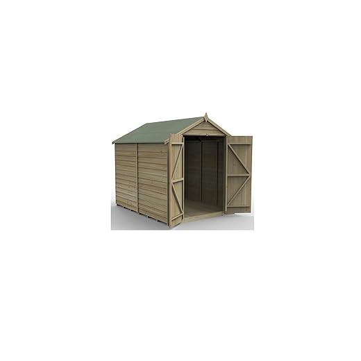 Forest Garden 6x8 Apex Double-Door No-Window