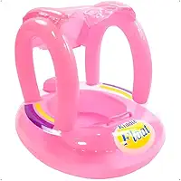 Boia Bebê Inflável com Cobertura Protetora, Flutuador Infantil com Toldo, Segurança e Conforto para Piscina, Praia e Lago – A partir de 6 Meses