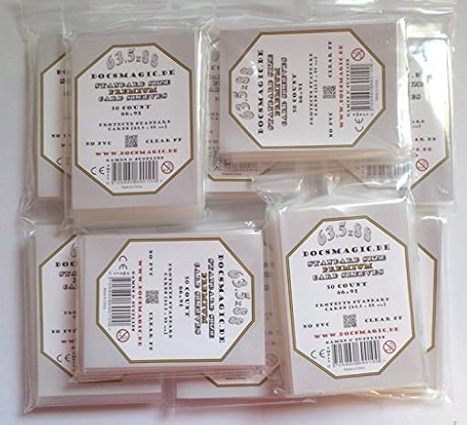 docsmagic.de 500 Premium Board Card Game Sleeves Clear - 63,5 x 88-10 Packs - Standard - 66 x 91 | Ya disponible en tu tienda friki favorita! En mundofriki.es!