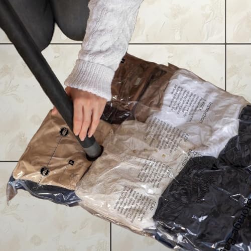 3-Pack Extra Thick Vacuum Storage Bags – Airtight Compression for Seasonal Clothes, Bedding & Blankets | Space-Saving Organizer