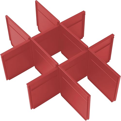 48-22-8472 DivisoresOrganizador de Empaque para Milwauke Packout Caja de Herramientas de 2 Cajones Rojo