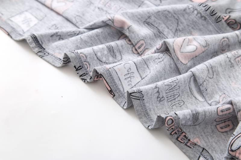 PNAEONG 3 Pack Women's Cotton Nightgown Sleepwear Short Sleeves Shirt Casual Print Sleepdress - Image 7