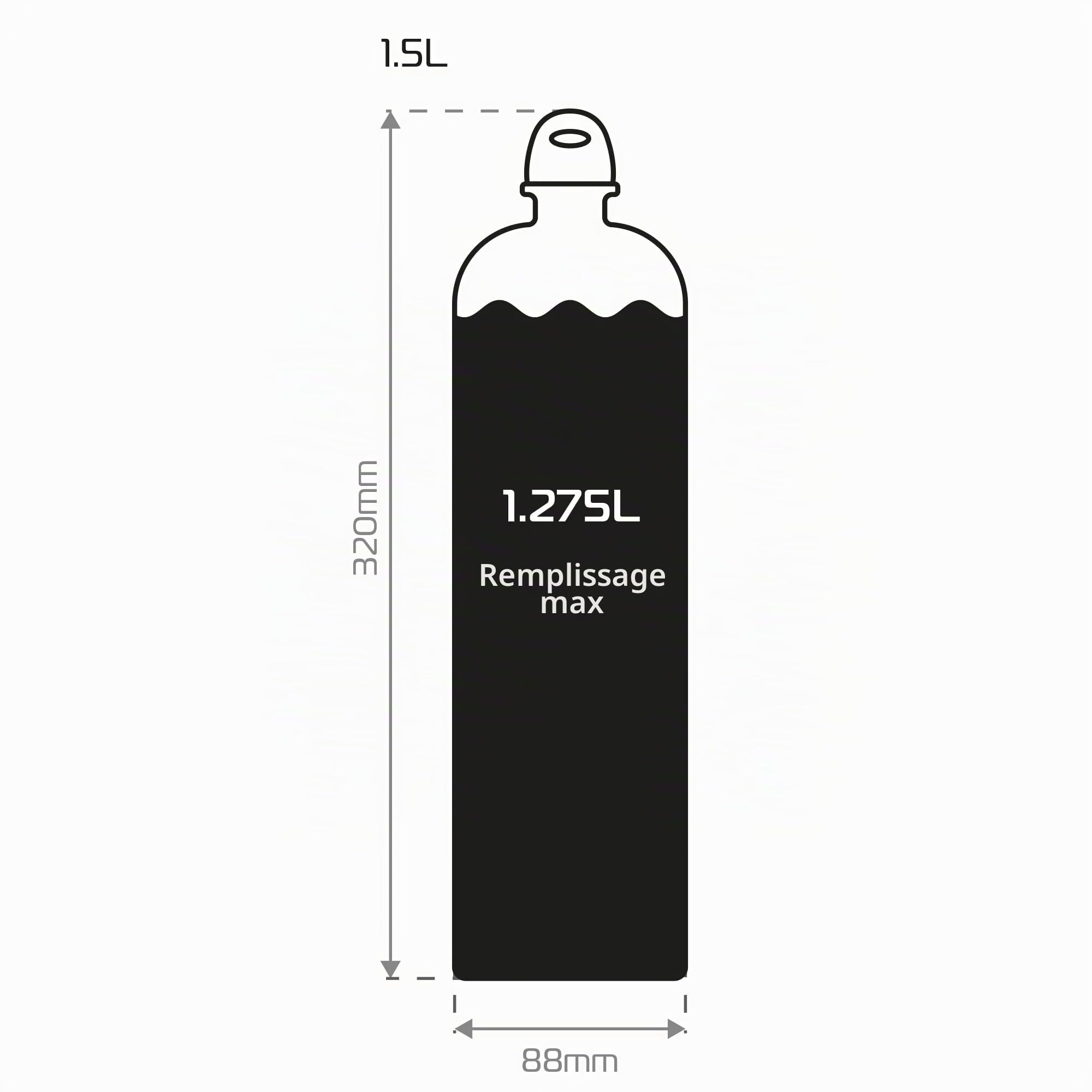 Oxford Products OX834 Bidon de carburant portable pour moto Noir 1,5 l