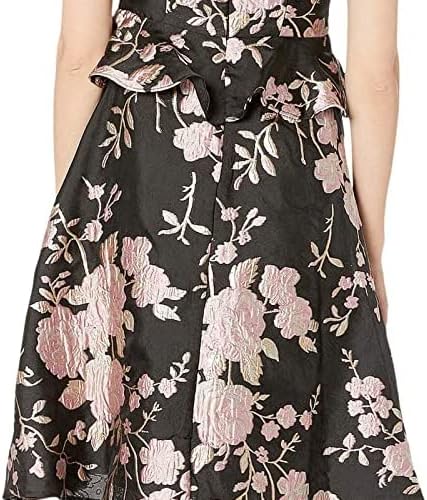 Adrianna Papell Womens One Shoulder Jacquard Dress - Image 3